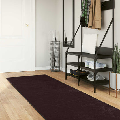 vidaXL Rug Runner MARSA Anthracite 80 x 450 cm Polyester and PVC