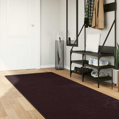 vidaXL Rug Runner MARSA Anthracite 100 x 350 cm Polyester and PVC