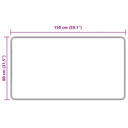 vidaXL Rug Runner MARSA Grey 80 x 150 cm Polyester and PVC