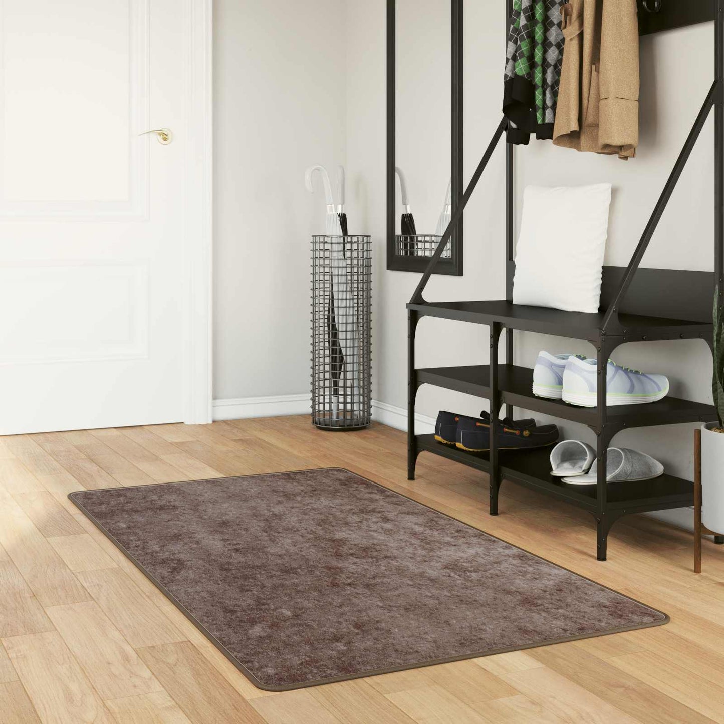 vidaXL Rug Runner MARSA Grey 80 x 200 cm Polyester and PVC