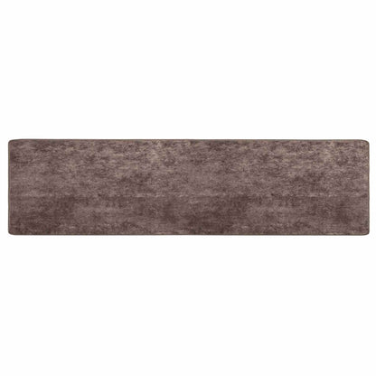 vidaXL Rug Runner MARSA Grey 80 x 400 cm Polyester and PVC