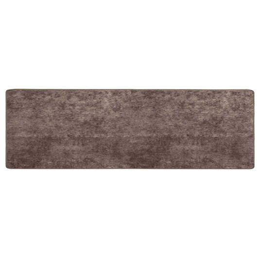vidaXL Rug Runner MARSA Grey 100 x 350 cm Polyester and PVC
