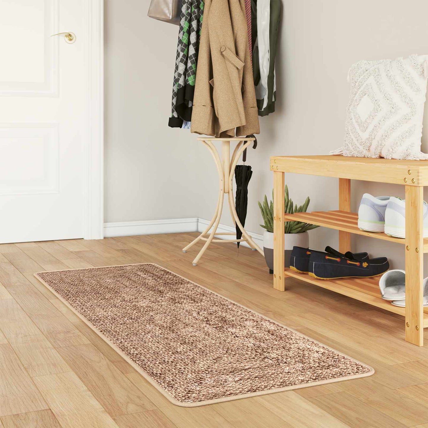 vidaXL Rug Runner MARSA Yellow 50 x 200 cm Polyester and PVC