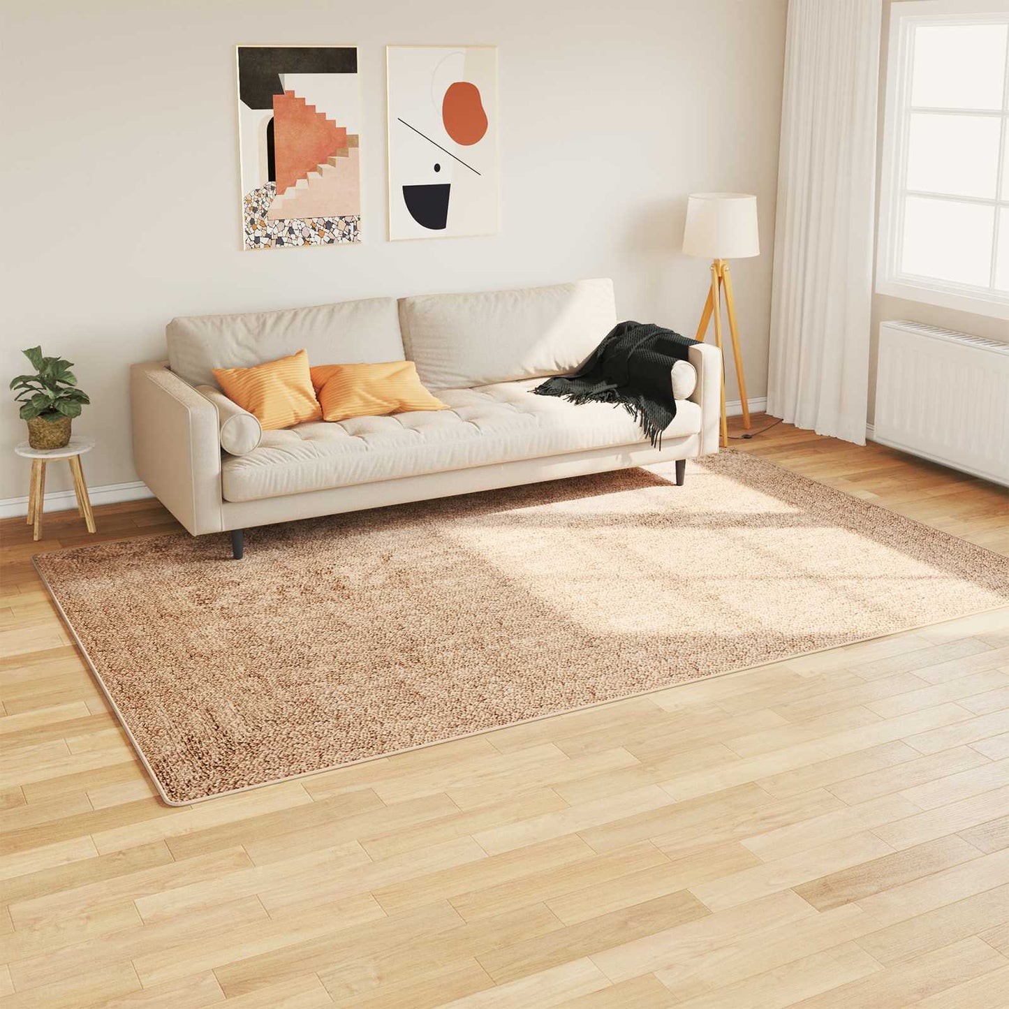vidaXL Rug Runner MARSA Yellow 190 x 300 cm Polyester and PVC