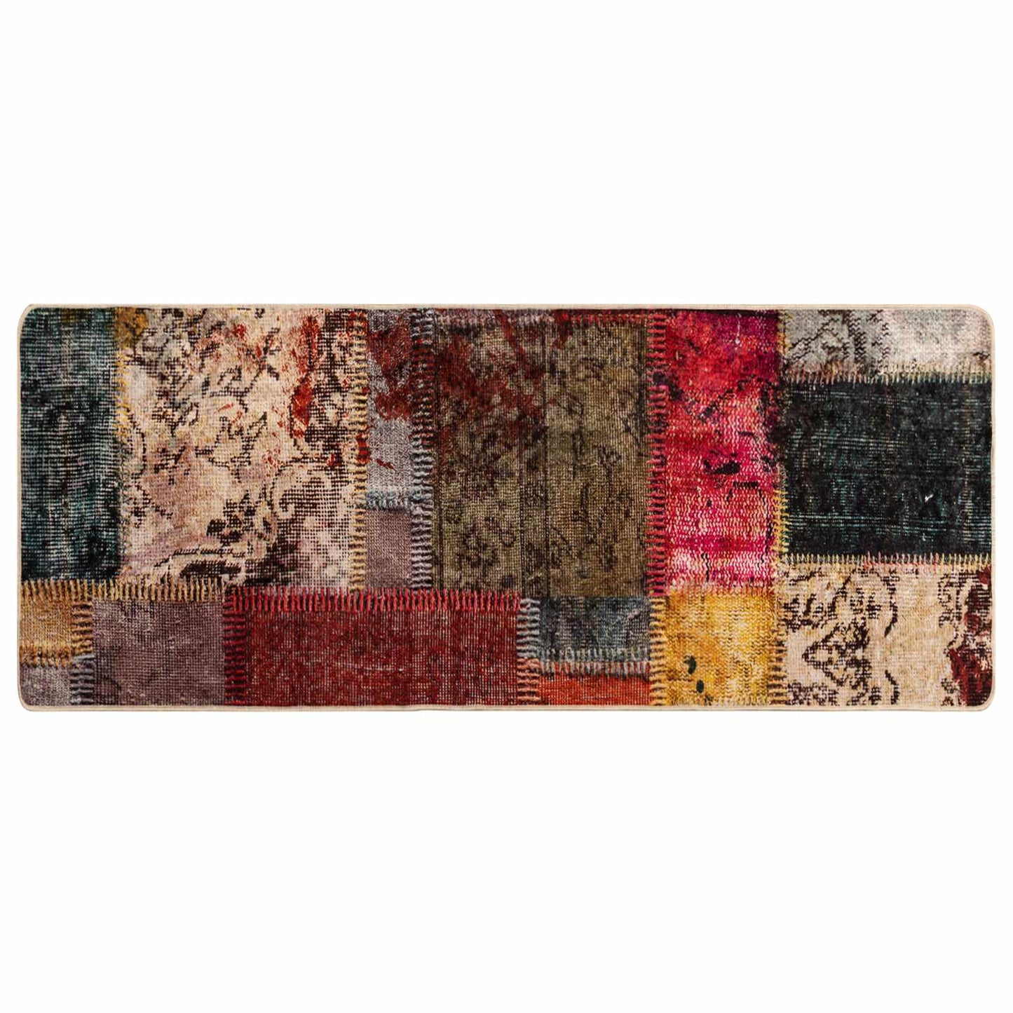 vidaXL Rug Runner MARSA Multicolour 50 x 100 cm Polyester and PVC