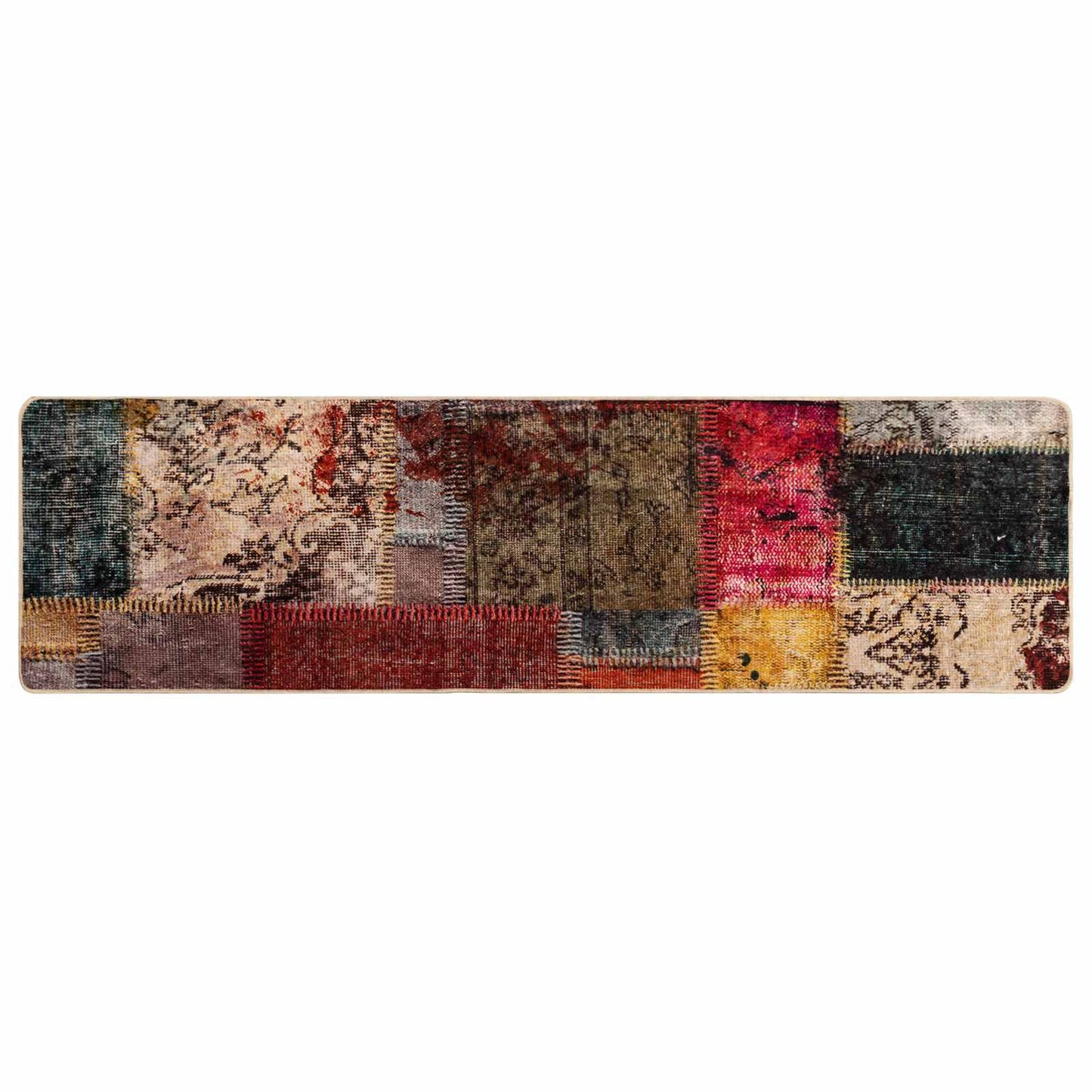vidaXL Rug Runner MARSA Multicolour 50 x 200 cm Polyester and PVC