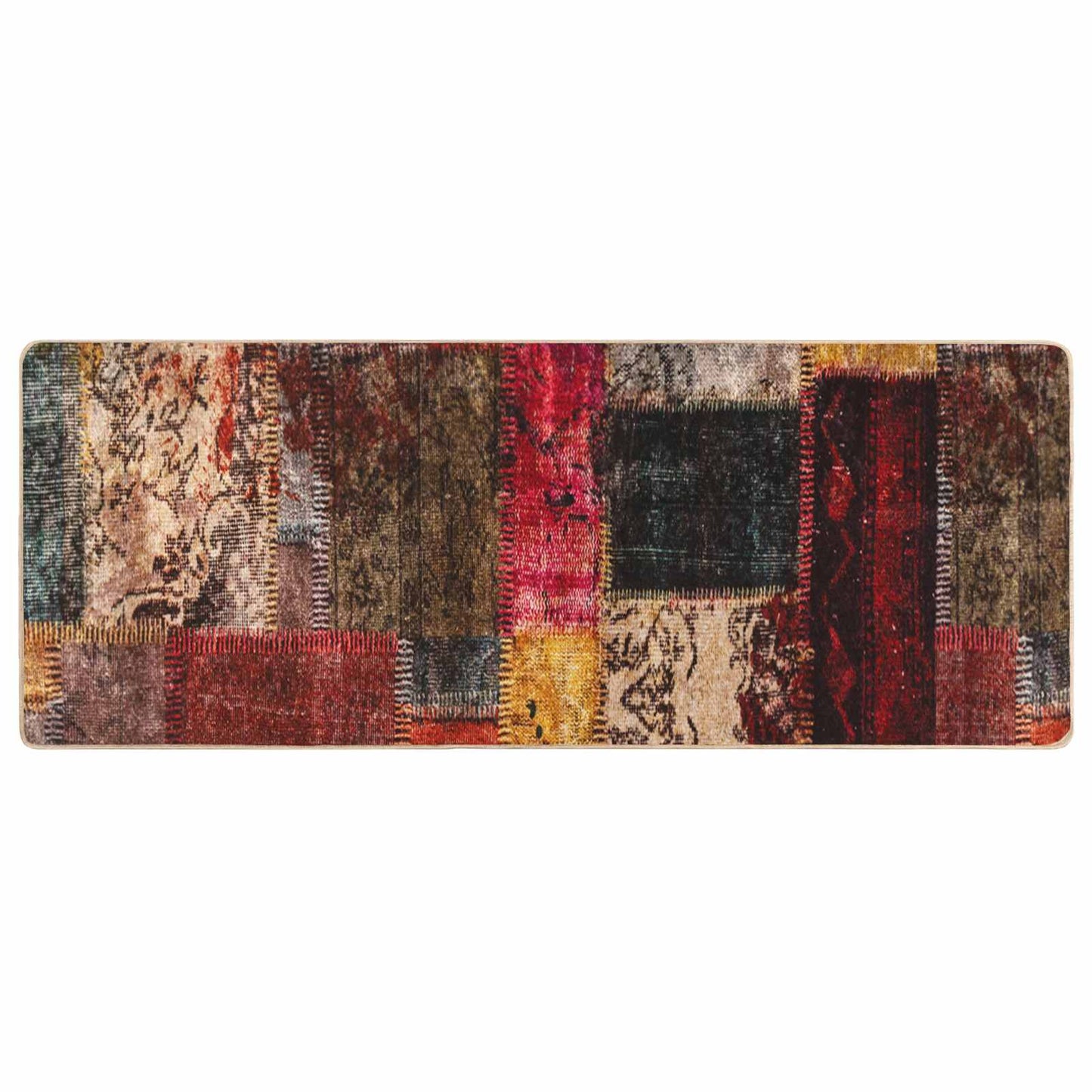 vidaXL Rug Runner MARSA Multicolour 80 x 200 cm Polyester and PVC