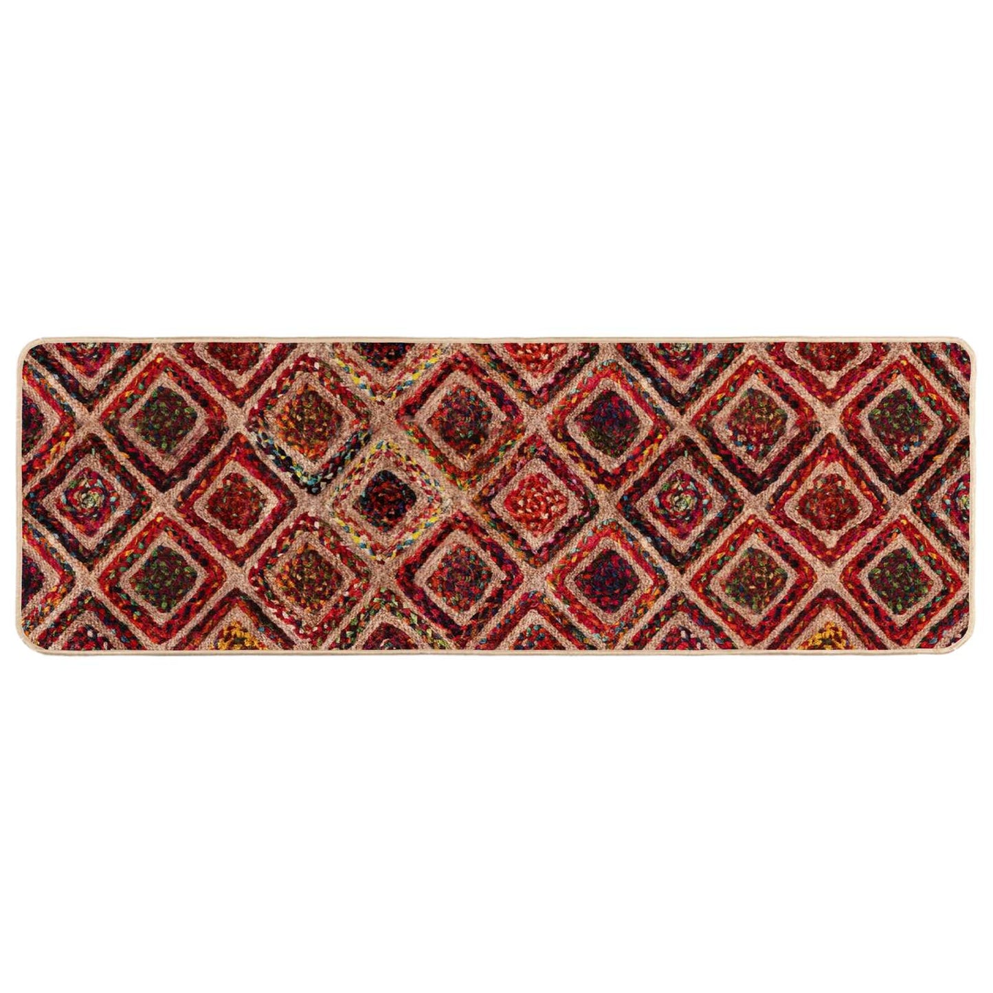 vidaXL Rug Runner MARSA Multicolour 50 x 100 cm Polyester and PVC