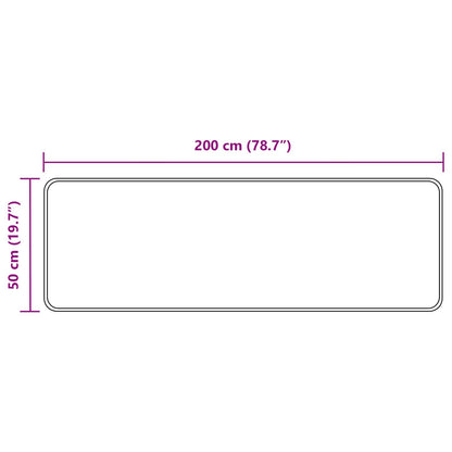 vidaXL Rug Runner MARSA Multicolour 50 x 200 cm Polyester and PVC