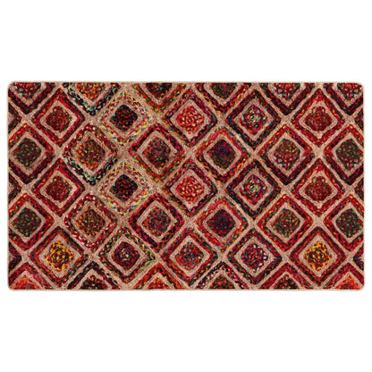vidaXL Rug Runner MARSA Multicolour 80 x 100 cm Polyester and PVC