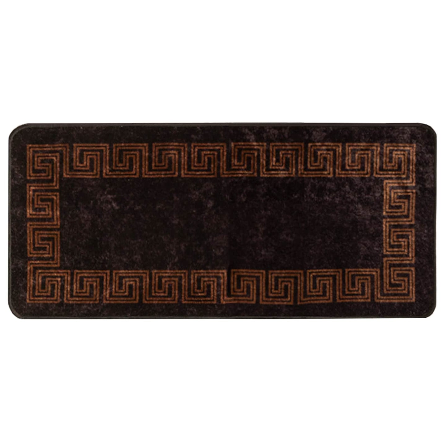 vidaXL Rug Runner MARSA Black 50 x 100 cm Polyester and PVC