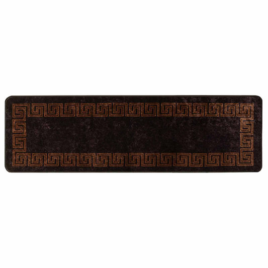 vidaXL Rug Runner MARSA Black 50 x 150 cm Polyester and PVC