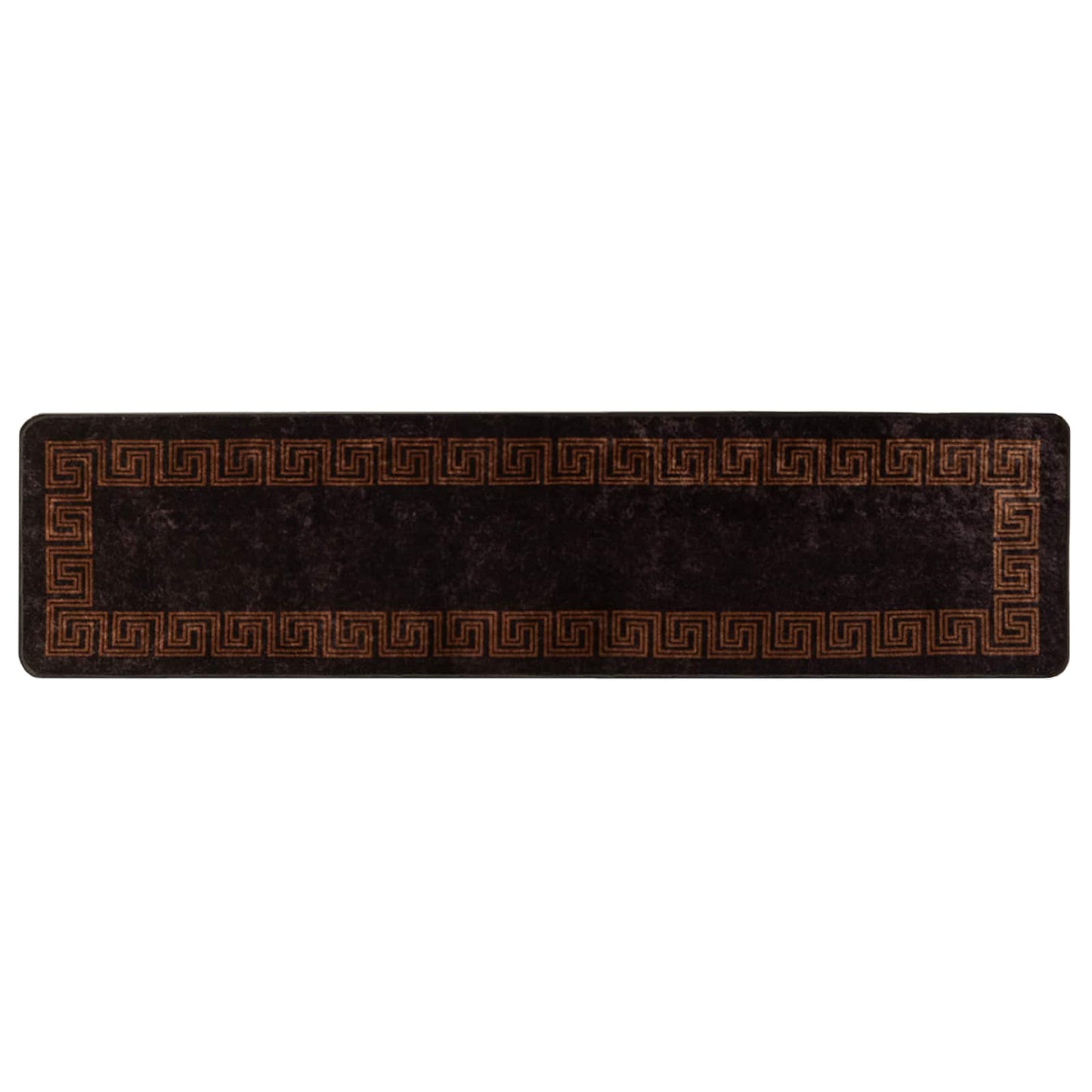 vidaXL Rug Runner MARSA Black 50 x 200 cm Polyester and PVC