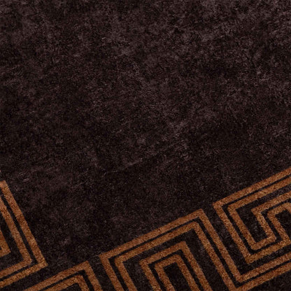 vidaXL Rug Runner MARSA Black 50 x 250 cm Polyester and PVC