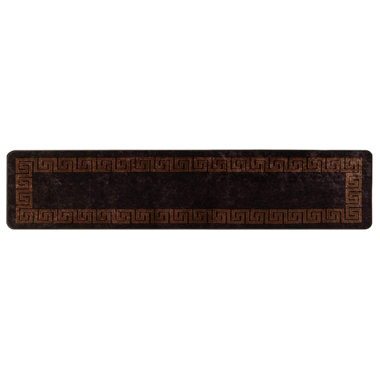 vidaXL Rug Runner MARSA Black 50 x 450 cm Polyester and PVC