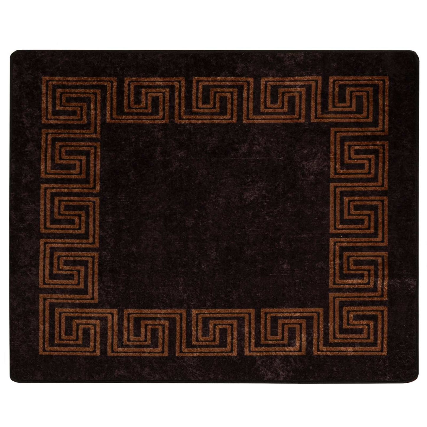 vidaXL Rug Runner MARSA Black 80 x 100 cm Polyester and PVC