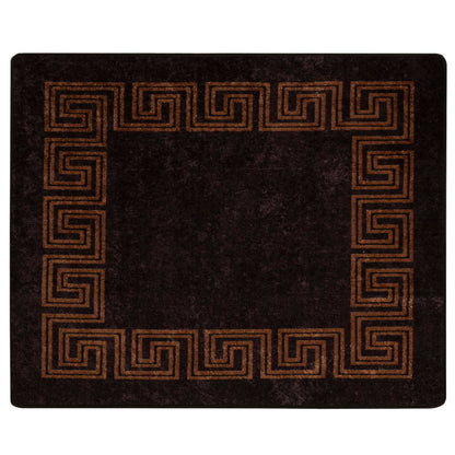 vidaXL Rug Runner MARSA Black 80 x 100 cm Polyester and PVC