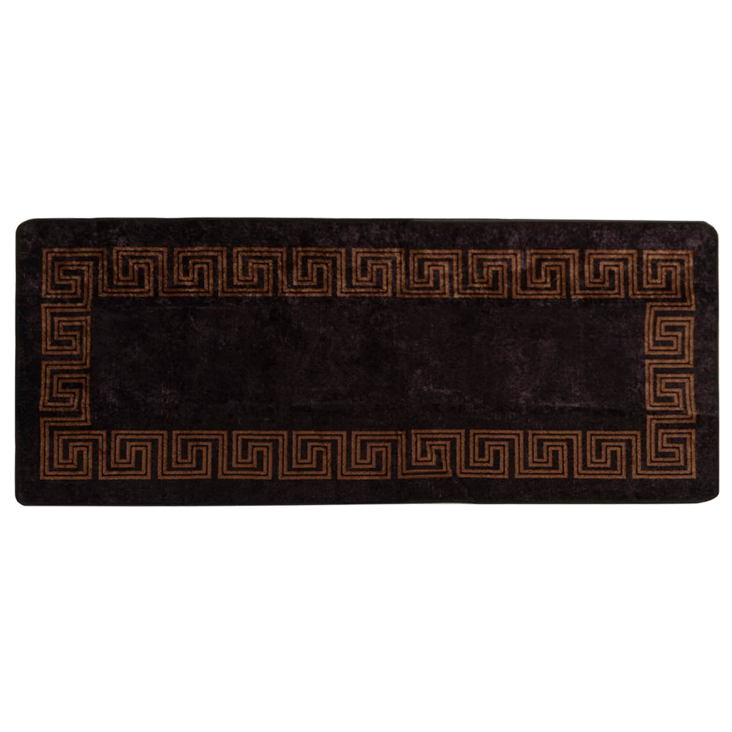 vidaXL Rug Runner MARSA Black 80 x 200 cm Polyester and PVC