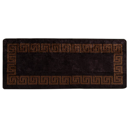 vidaXL Rug Runner MARSA Black 80 x 200 cm Polyester and PVC