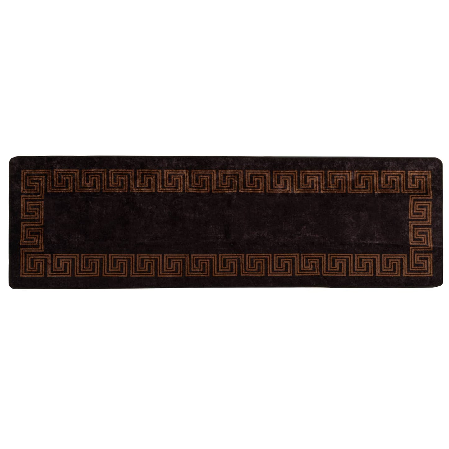 vidaXL Rug Runner MARSA Black 80 x 250 cm Polyester and PVC