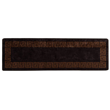 vidaXL Rug Runner MARSA Black 80 x 250 cm Polyester and PVC