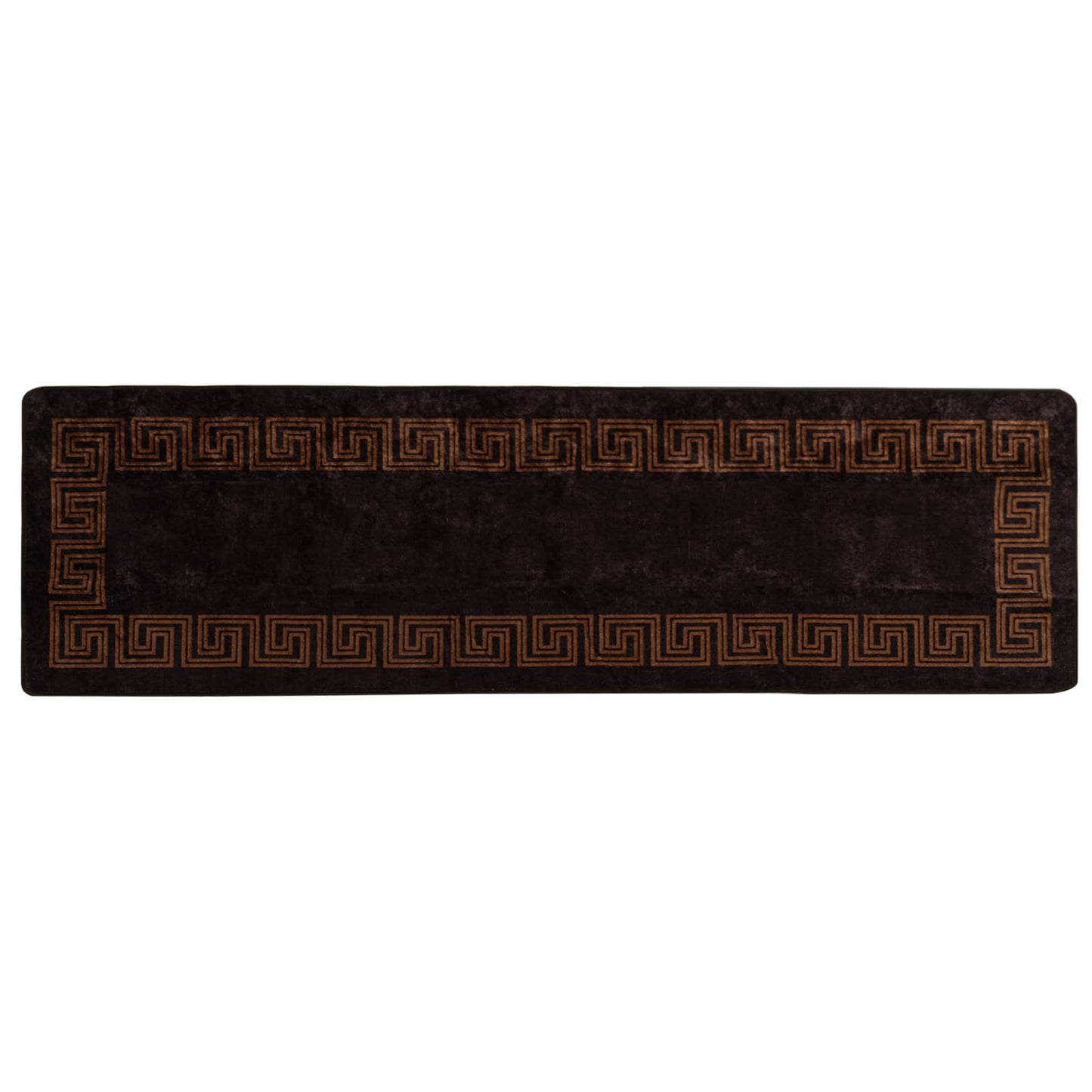 vidaXL Rug Runner MARSA Black 80 x 350 cm Polyester and PVC