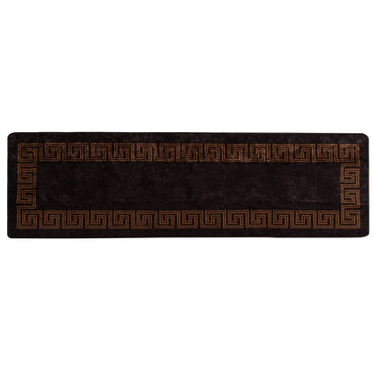 vidaXL Rug Runner MARSA Black 80 x 350 cm Polyester and PVC