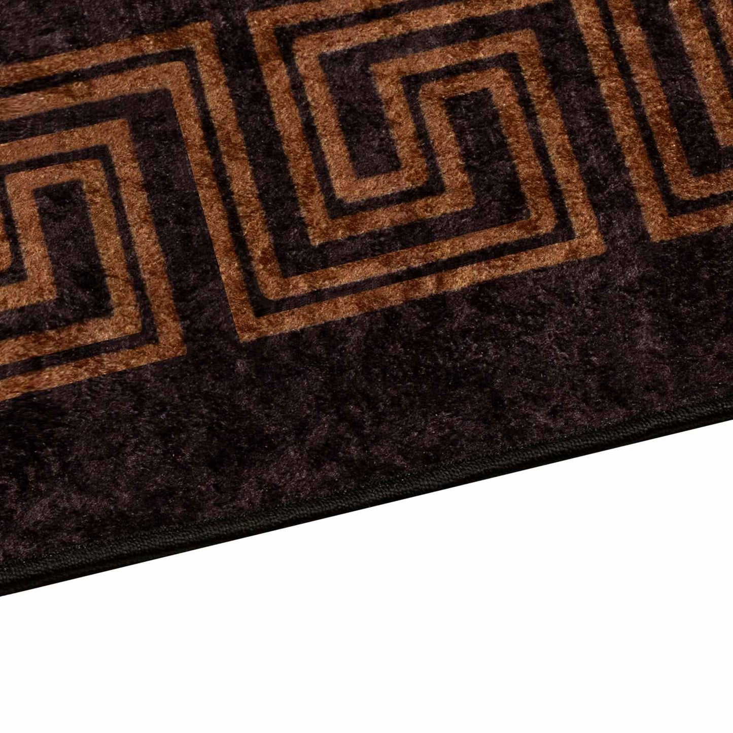vidaXL Rug Runner MARSA Black 80 x 450 cm Polyester and PVC