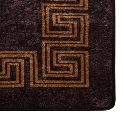 vidaXL Rug Runner MARSA Black 80 x 450 cm Polyester and PVC
