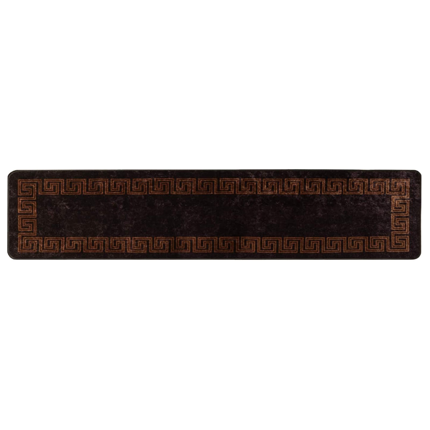 vidaXL Rug Runner MARSA Black 80 x 450 cm Polyester and PVC