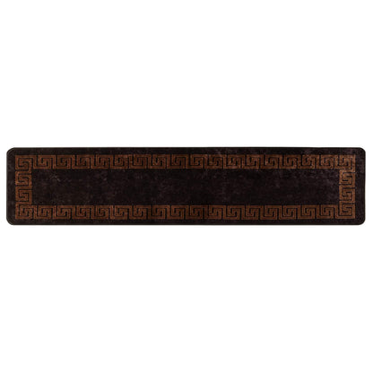 vidaXL Rug Runner MARSA Black 80 x 450 cm Polyester and PVC