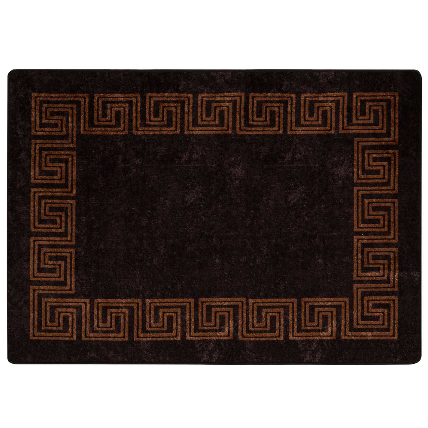 vidaXL Rug Runner MARSA Black 100 x 150 cm Polyester and PVC