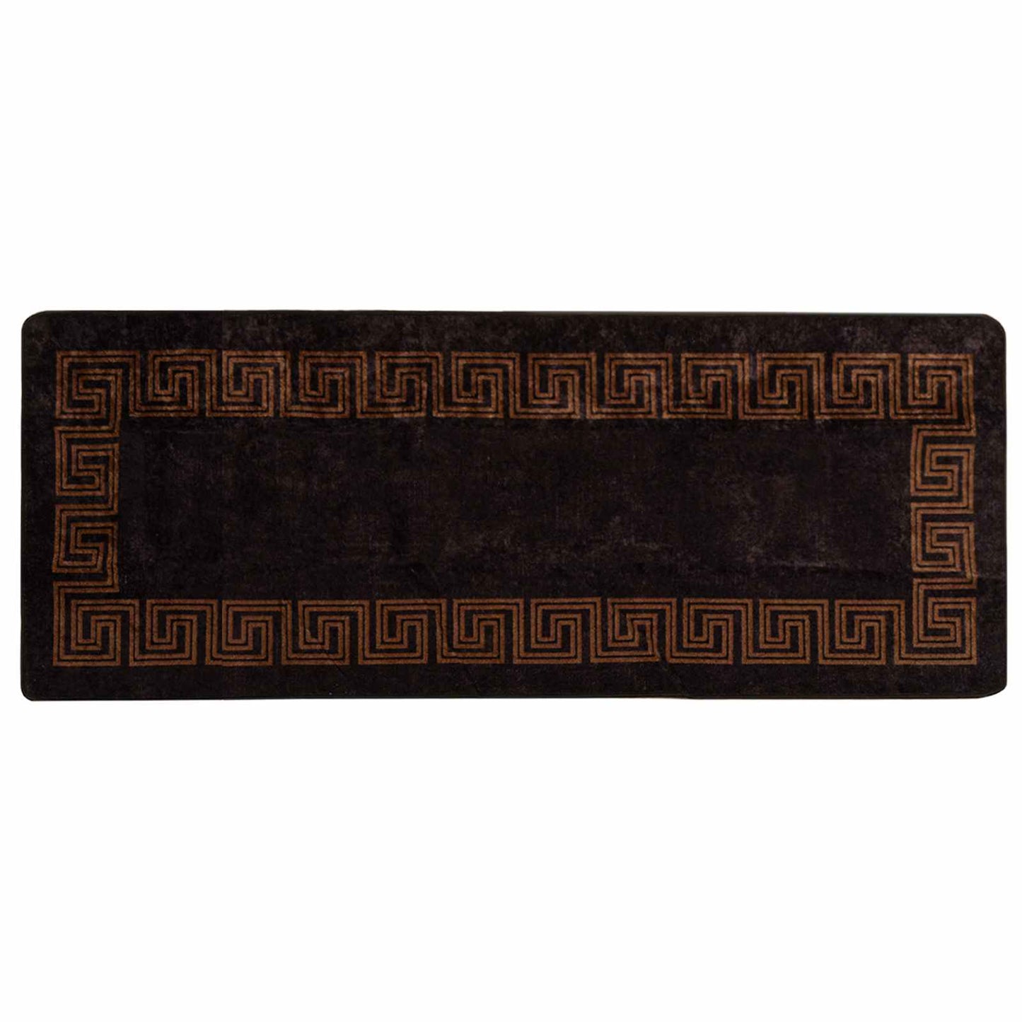 vidaXL Rug Runner MARSA Black 100 x 250 cm Polyester and PVC
