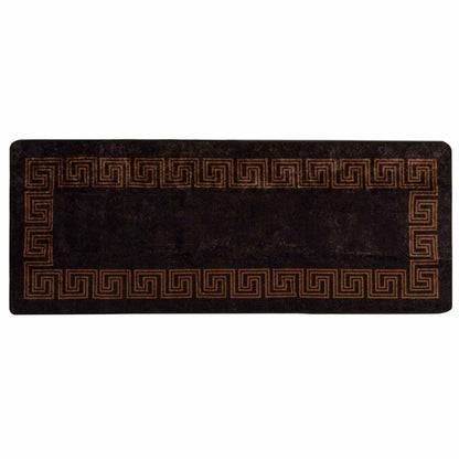 vidaXL Rug Runner MARSA Black 100 x 250 cm Polyester and PVC