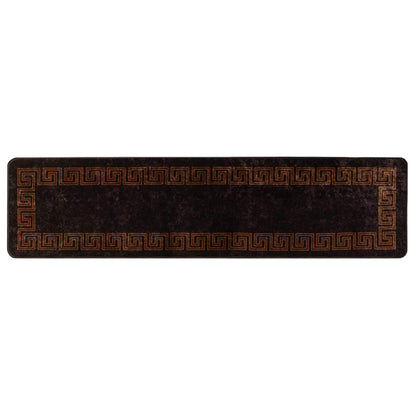 vidaXL Rug Runner MARSA Black 100 x 400 cm Polyester and PVC