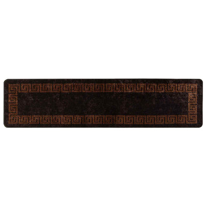vidaXL Rug Runner MARSA Black 100 x 450 cm Polyester and PVC