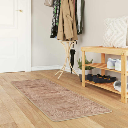 vidaXL Rug Runner MARSA White 50 x 100 cm Polyester and PVC