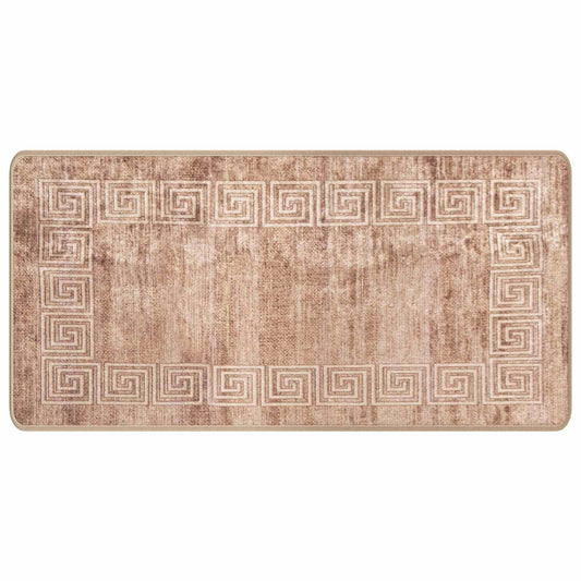 vidaXL Rug Runner MARSA White 50 x 100 cm Polyester and PVC