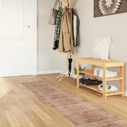 vidaXL Rug Runner MARSA White 50 x 300 cm Polyester and PVC