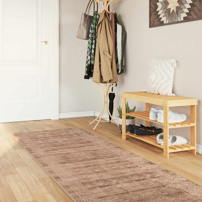 vidaXL Rug Runner MARSA White 80 x 450 cm Polyester and PVC