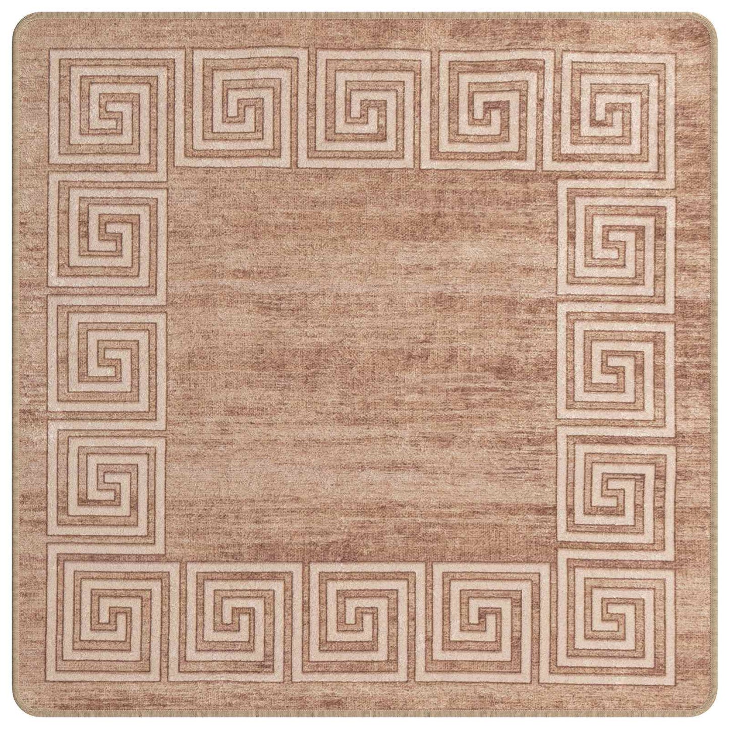 vidaXL Rug Runner MARSA White 100 x 100 cm Polyester and PVC