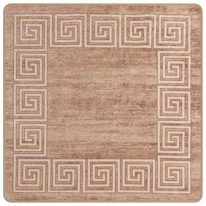 vidaXL Rug Runner MARSA White 100 x 100 cm Polyester and PVC
