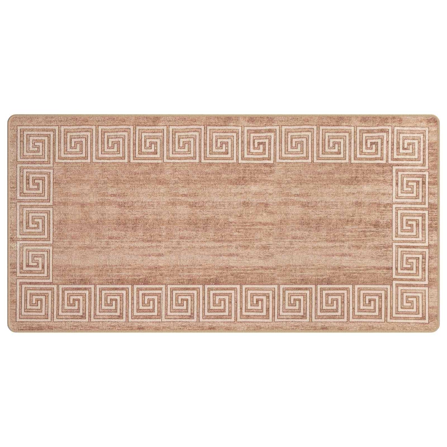 vidaXL Rug Runner MARSA White 100 x 200 cm Polyester and PVC