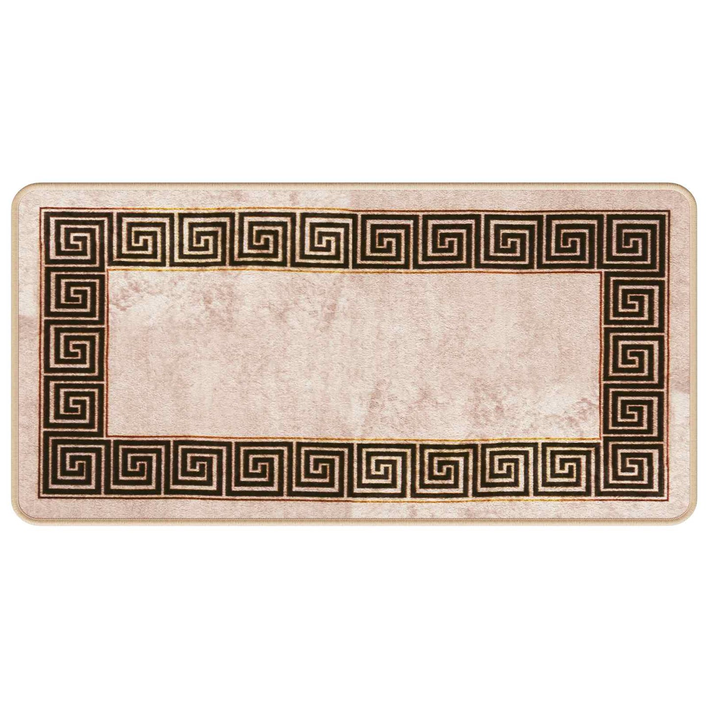 vidaXL Rug Runner MARSA Black 50 x 100 cm Polyester and PVC