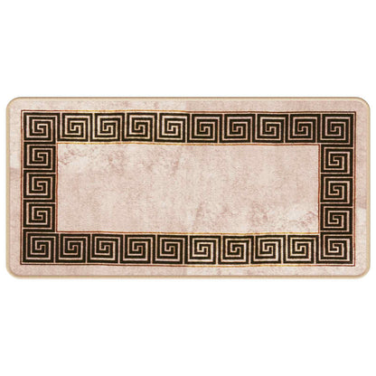 vidaXL Rug Runner MARSA Black 50 x 100 cm Polyester and PVC