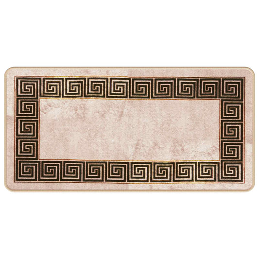 vidaXL Rug Runner MARSA Black 50 x 100 cm Polyester and PVC