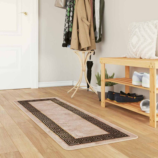 vidaXL Rug Runner MARSA Black 50 x 150 cm Polyester and PVC