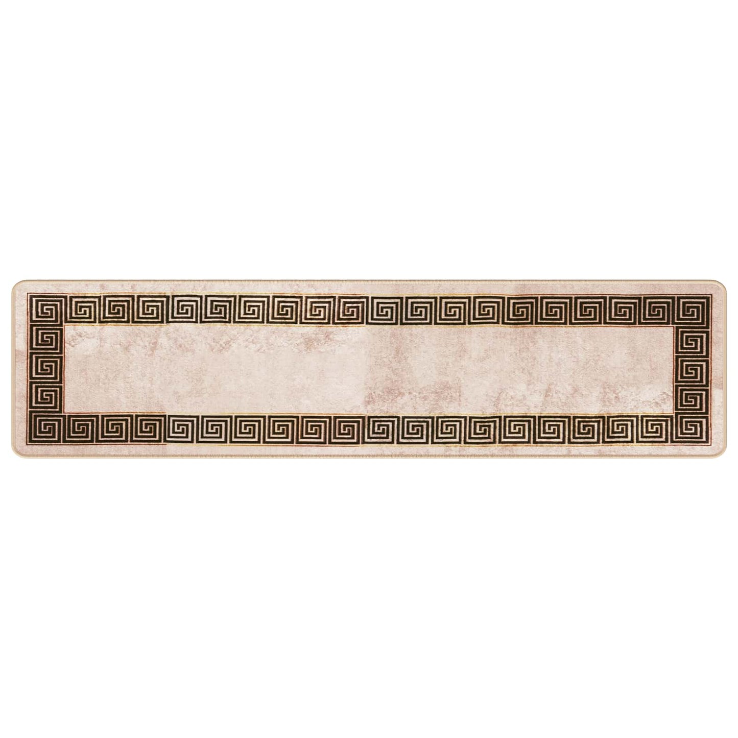 vidaXL Rug Runner MARSA Black 50 x 200 cm Polyester and PVC