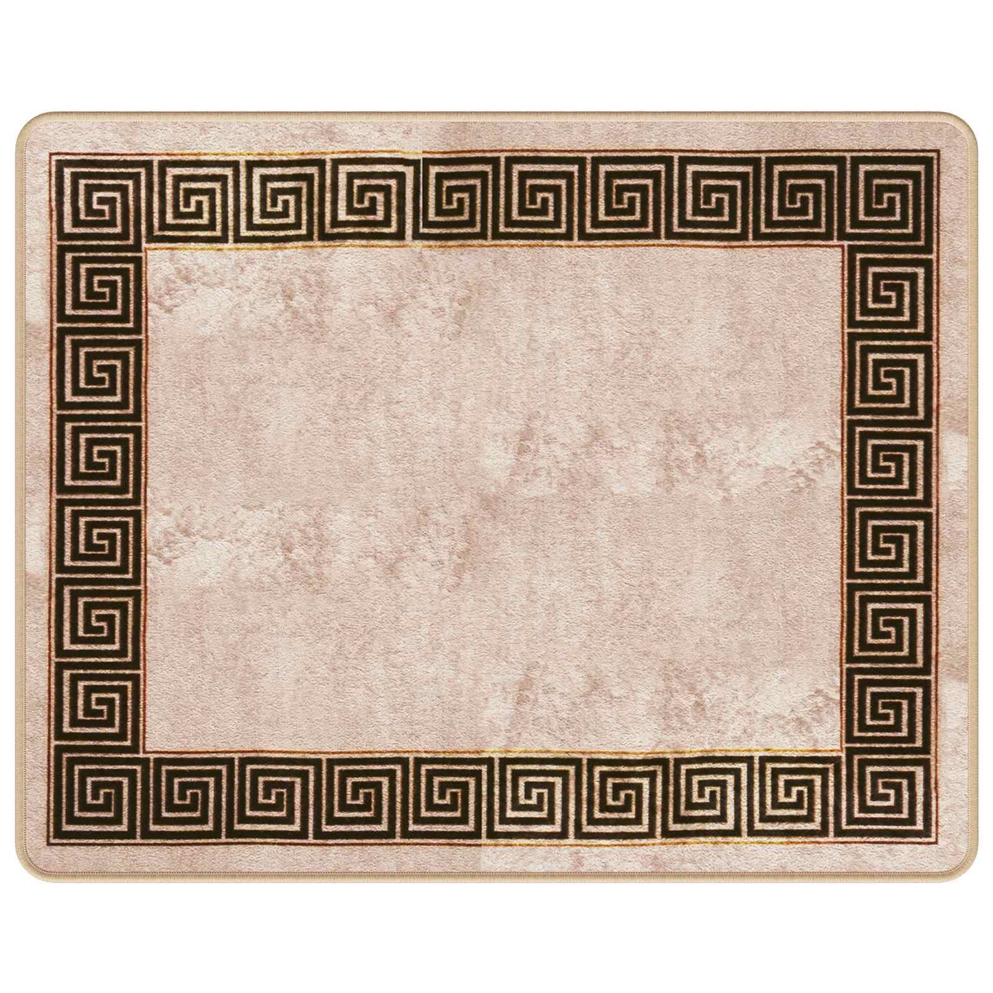 vidaXL Rug Runner MARSA Black 80 x 100 cm Polyester and PVC