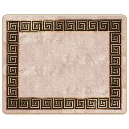 vidaXL Rug Runner MARSA Black 80 x 100 cm Polyester and PVC